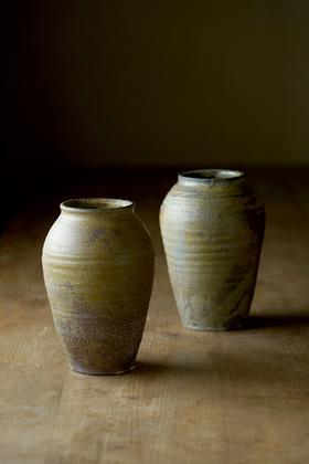 尾形笃55薪粉引｜中壶