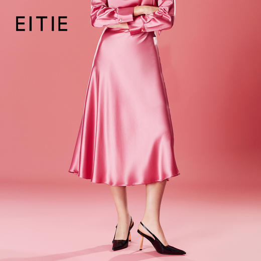 EITIE爱特爱时尚显瘦优雅高腰通勤半身裙秋新款7906608 商品图0