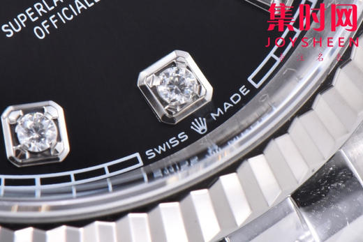 C厂劳力士日志型36mm 黑盘钻面 3235机 五珠链 904L钢 男士腕表 小手腕福音 商品图4