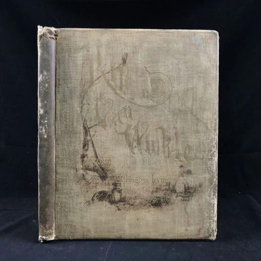 限量250册！1888年 华盛顿·欧文《瑞普·凡·温克尔》 数十幅精美插图 漆布精装大16开 商品图0
