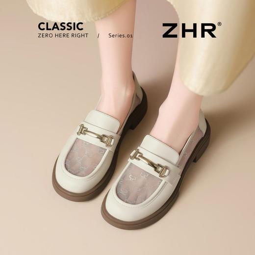 ZHR则则时尚厚底显高乐福鞋女2025新款柔软舒适透气网面单鞋通勤 商品图9