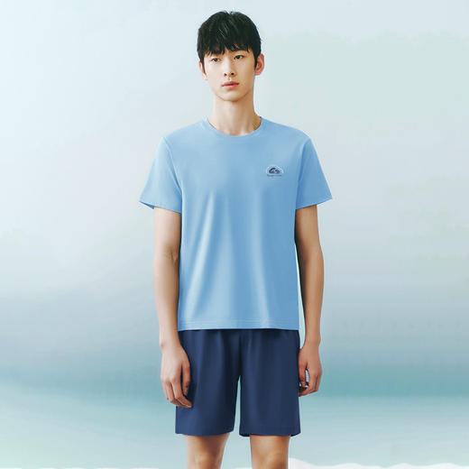 三枪冰泉棉圆领短袖短裤男家居套82297D021 商品图1