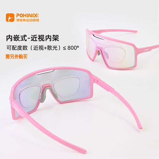 博铌斯POHINIX专业骑行摩托车自行车运动眼镜户外变色越野太阳镜 商品图4