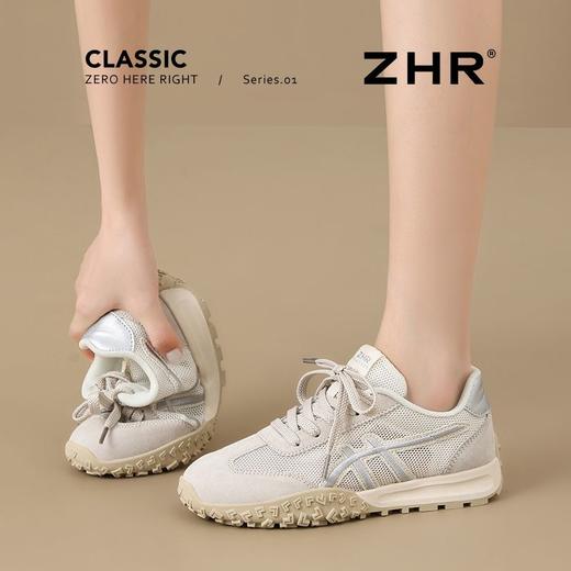 ZHR则则黄色德训鞋网洞透气拼色阿甘鞋2025夏季新款运动休闲鞋女 商品图7