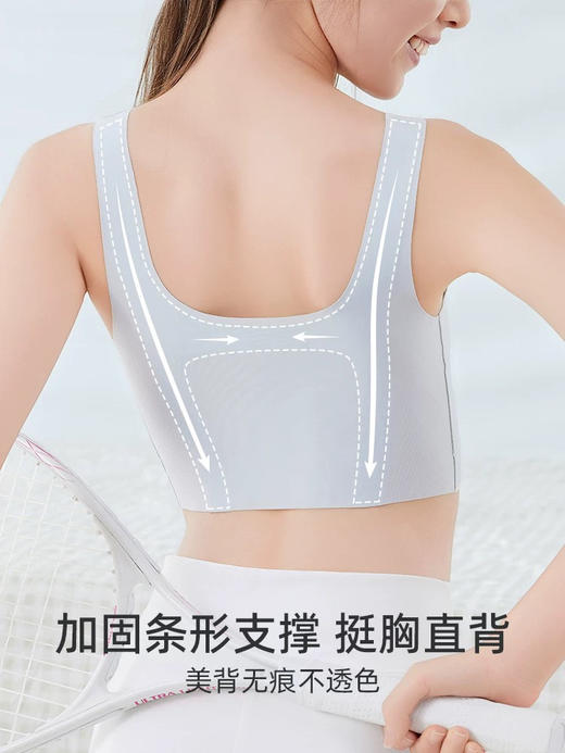 【无痕透气】发育期少女内衣无痕初高中学生12-16岁裹胸透气薄款固定女童背心文胸 商品图4