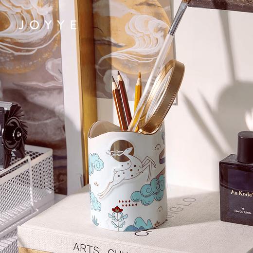 JOYYE节日礼物送女生礼物马克杯带盖勺心鹿水杯子高档实用生日伴手礼 绿色单杯礼盒-配盖勺 商品图9