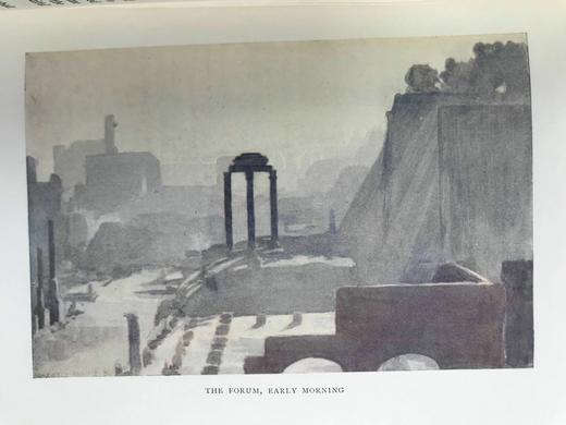 1912年 罗马风物志 16幅彩色12幅黑白插图 漆布精装32开 商品图7