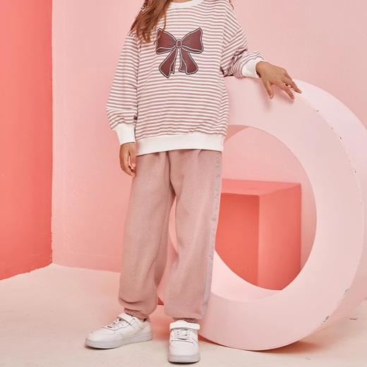 【2025反季抄底清仓】  龙之涵 儿童贴边摇粒绒卫裤&闪亮条摇粒绒卫裤  保暖长裤 婴幼儿A类标准 抗静电 亲子款 商品图9