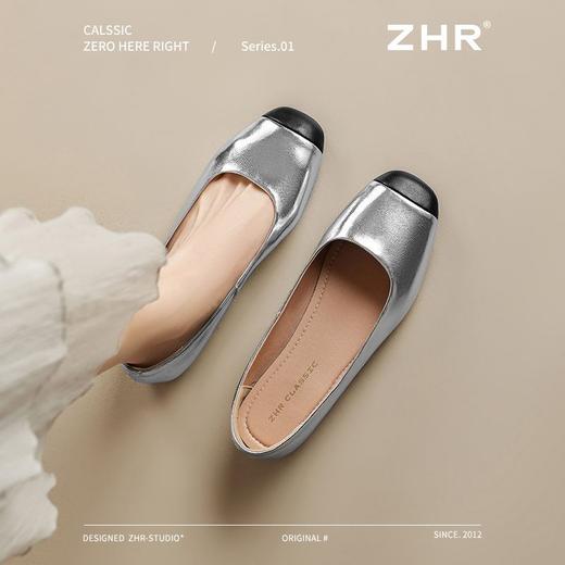 ZHR浅口单鞋女2025新款方头洋气平底ins小皮鞋法式轻便玛丽珍鞋女 商品图7