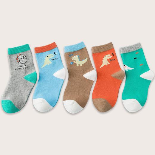 【童足呵护，时尚可爱~】五双装！儿童袜子四季款 婴儿宝宝童袜 男童女童长袜春秋厚款 中筒袜中大童棉袜-QQ 商品图2