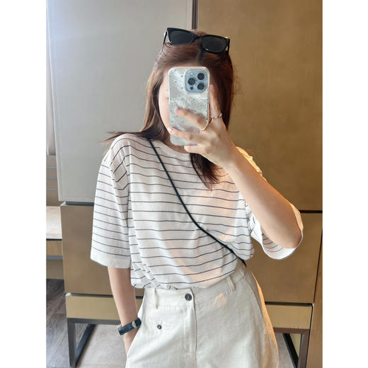 2506413   散步套装 条纹中袖tee，日本醋酸 商品图2
