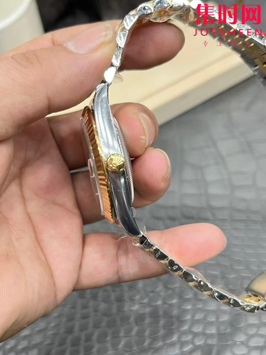 C厂劳力士日志型41mm 间金黑盘条丁面 3235机 五珠链 904L钢 男士腕表 商品图5