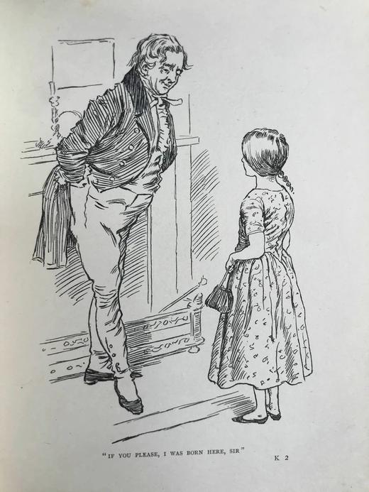 约20世纪早期 狄更斯儿童故事集 12幅彩色与大量黑白文间插图 漆布精装18开 商品图13