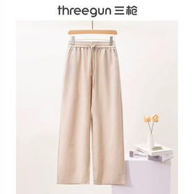 Threegun三枪 麻感休闲女长裤-61396B011