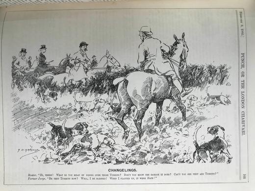 1905年 英国讽刺漫画杂志《笨拙》 约千幅插图 漆布精装16开 商品图11