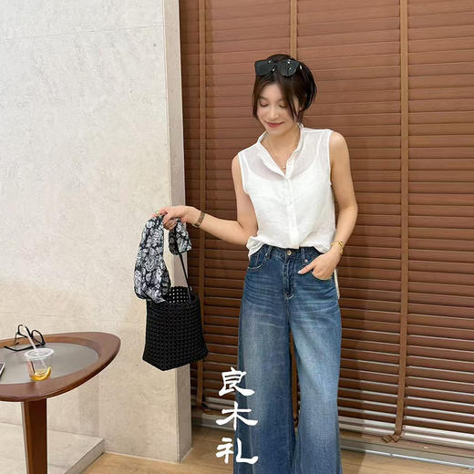 【不退不换】良木礼阔腿牛仔裤（67658） 商品图0