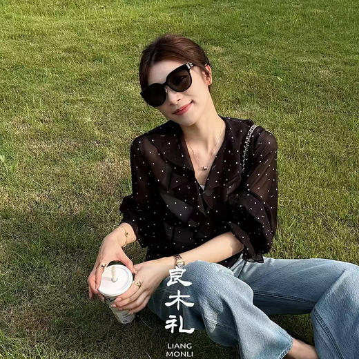 【不退不换】良木礼真丝波点衫（3232） 商品图2