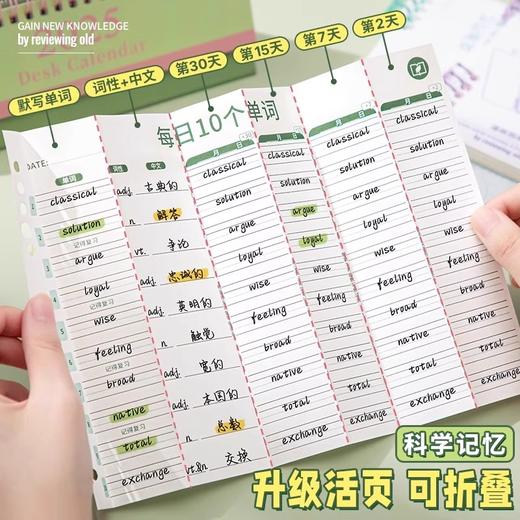 开学季福利！【两本装 可共计1200个单词】宾浩斯英语单词本记忆本听写小学生初中生单词记背神器遗忘记忆曲线单词默写本活页三 商品图2