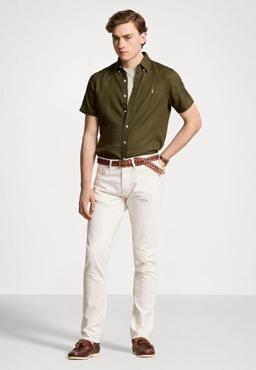 原单RalphLauren/拉夫劳伦男装经典版棉麻衬衫RL16598
颜色：白色 藏青 军绿 
尺码：M-XXL 商品图8