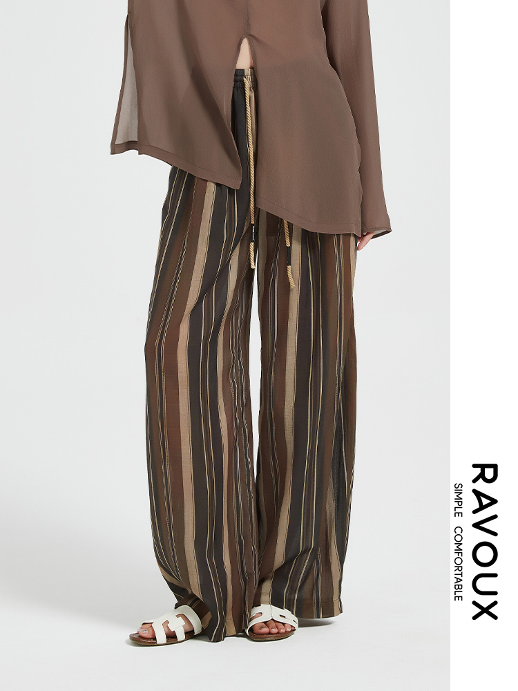 272169920条纹度假风长裤