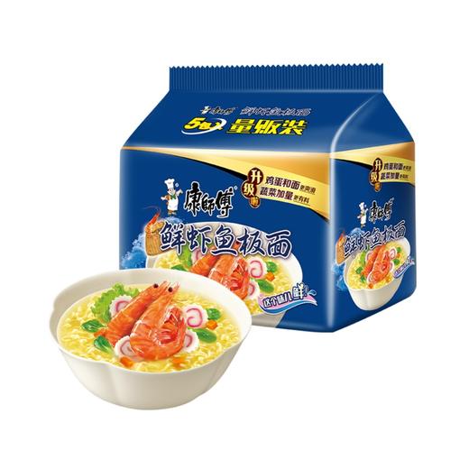 康师傅鲜虾鱼板面 95g*5袋 商品图0
