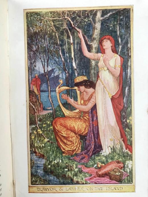 1903年 安德鲁·朗格《深红色童话书》 8幅彩色与大量黑白插图 漆布精装32开 商品图6