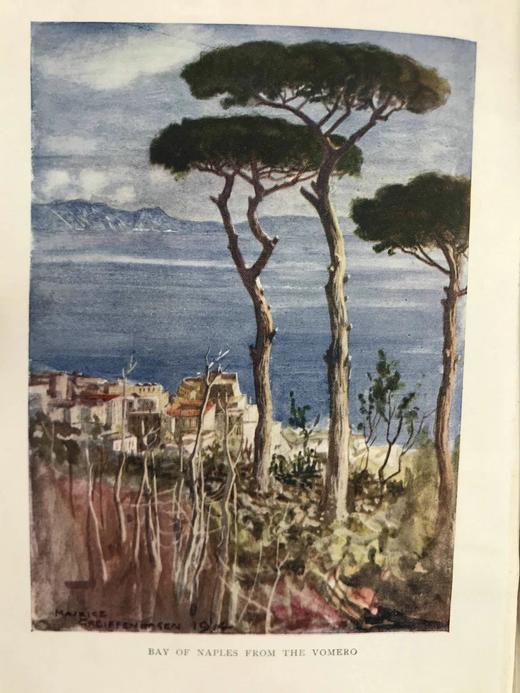 1909年 那不勒斯的过去与现在 25幅彩色插图 漆布精装32开 商品图2