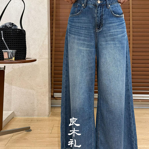 【不退不换】良木礼阔腿牛仔裤（67658） 商品图4