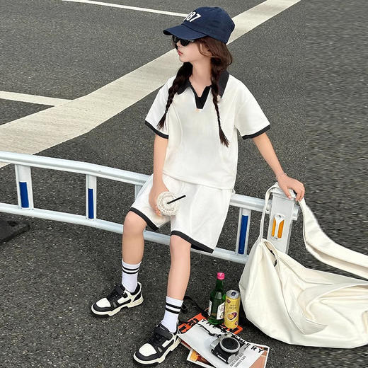 裁缝学苑TQ168 儿童短袖POLO衫纸样短裤套装童装样板图纸 商品图3