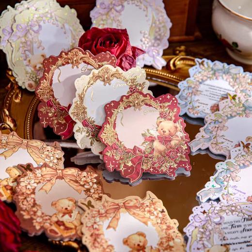 小熊花匣系列三享装浮雕烫金便签(图案随机) 商品图0