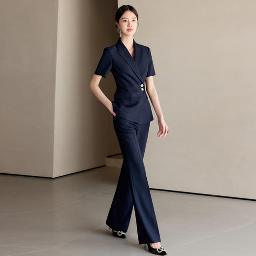 IWY/夏季薄款短袖西装套装女气质英伦风酒店销售职业装正装25CP773 商品图3