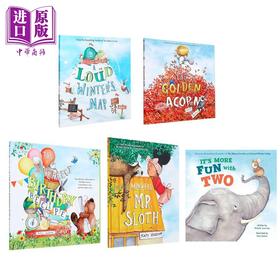 【中商原版】Katy Hudson 插画儿童绘本5册 英文原版绘本故事 黄金橡子 生日餐单 冬眠 请注意树懒先生 两个一起更有趣