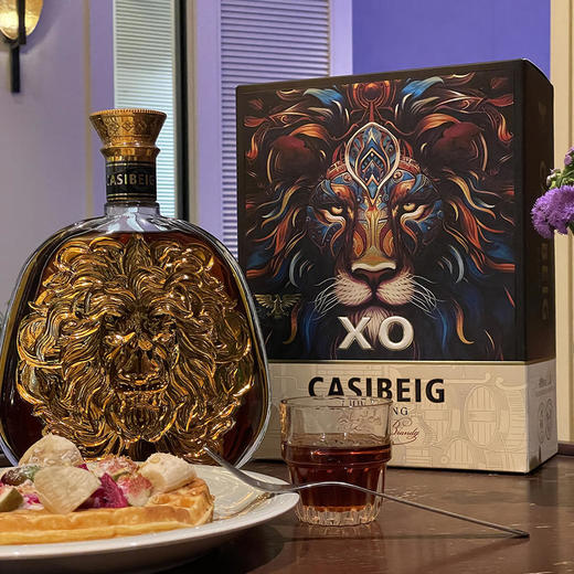 【法国原瓶进口 30年陈酿 鎏金狮王瓶】卡斯贝格·狮王XO白兰地1.5L大瓶装 商品图1