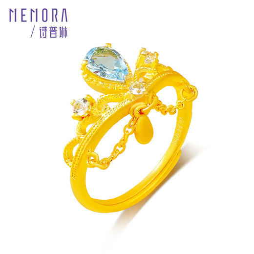 【新品首发】足金水晶托帕石皇冠戒指 黄金彩色显白戒指【按克计价黄金3】MEMORA诗普琳GR264101、GR264201（线上专供） 商品图8