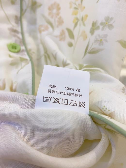 松植屋女款双层纱小雏菊短袖长裤套装女士100%纯棉纱布睡衣家居服 商品图7