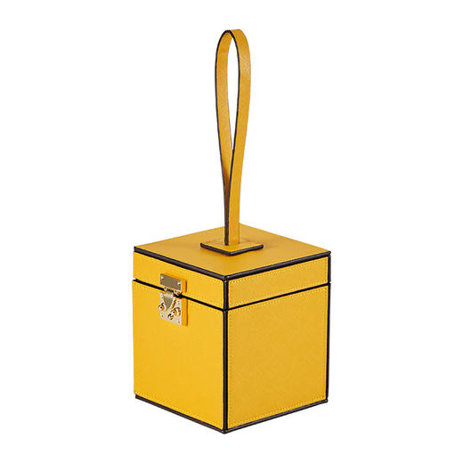 【多样屋专柜】多样屋魔丽方携带首饰盒百宝盒 珠宝收纳盒手提生日礼盒柠檬黄手提包  商品图8