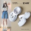 ZHR则则蓝色户外休闲拖鞋厚底增高6cm轻便舒适手工DIY百搭洞洞鞋 商品缩略图2