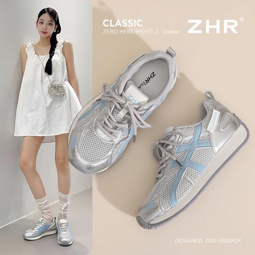 ZHR黄色多巴胺网面德训鞋2025夏季新款阿甘鞋轻便透气休闲运动鞋 商品图1