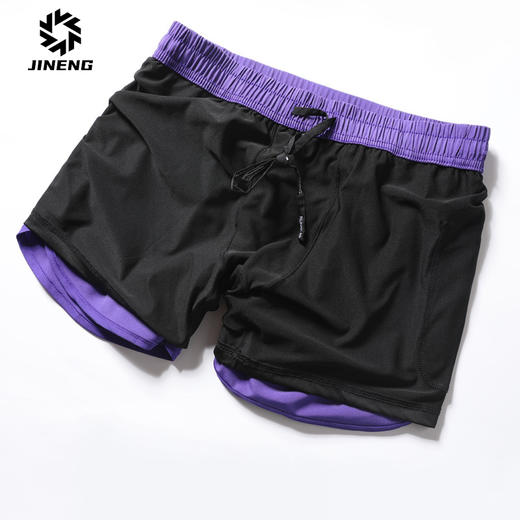 积能跑步短裤男运动带内衬三分裤可放手机马拉松专业运动裤 商品图3