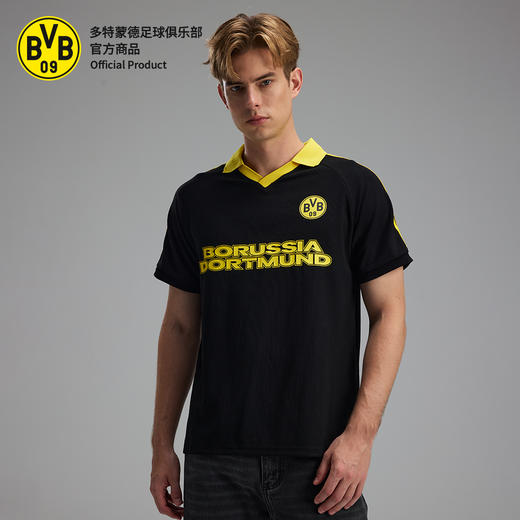【官方正版】多特蒙德足球俱乐部 | 聚星黑黄拼色POLO夏季潮流舒适短袖 商品图3