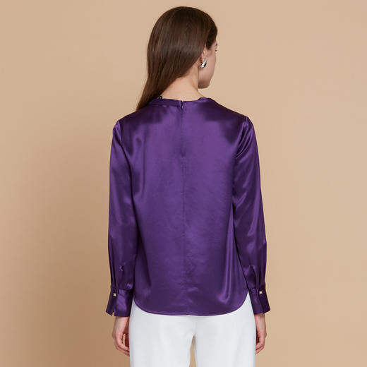 EITIE爱特爱秋季新款气质圆领直筒显瘦上衣7913604 商品图9