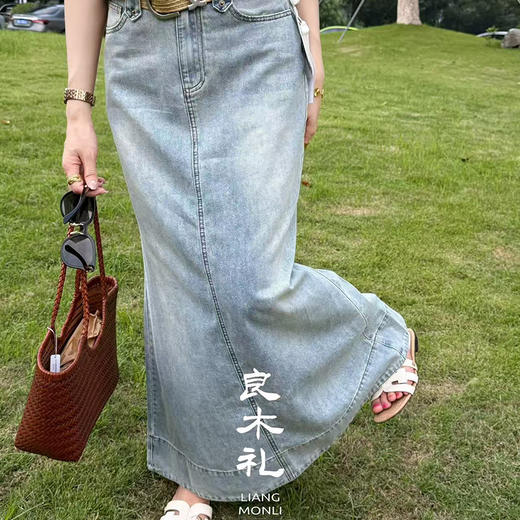 【部分现货】良木礼牛仔半裙（腰带）（21196） 商品图4