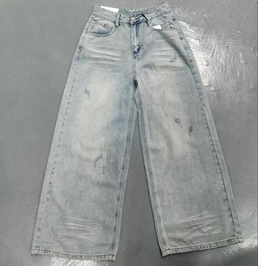 NC一粒扣阔腿牛仔长裤50407夏季251082600600 商品图0