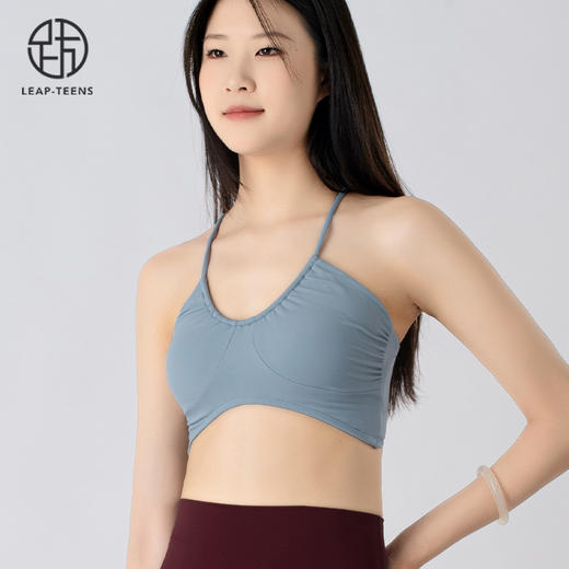 跃牌【小甜心】系列 一体式细带运动内衣女士瑜伽美背吊带背心时尚印花健身文胸787 商品图8
