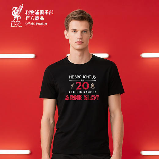 【官网同款】利物浦俱乐部 | 黑色斯洛特T恤夏季纪念款短袖 商品图1