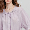 初语亚麻衬衫女民族风串珠圆领宽松衬衣清新上衣 商品缩略图3