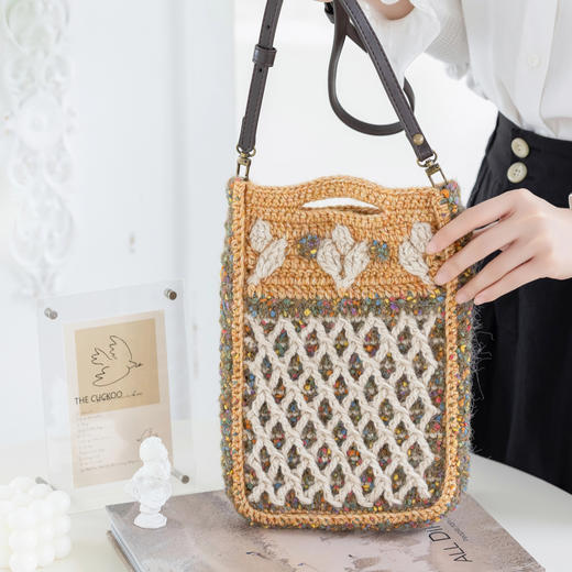 苏苏姐家菱格点彩斜挎包手工DIY编织小物钩针毛线团材料包 商品图4