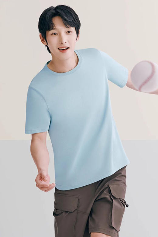 三枪水柔棉圆领短袖男衫T20017A01 商品图9