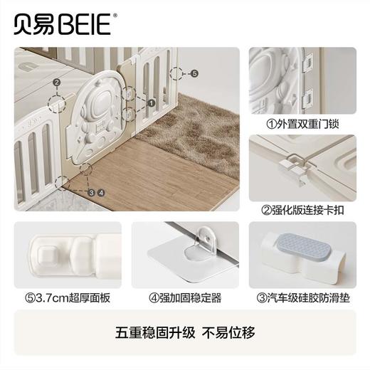 贝易宇航员小房子游戏围栏婴儿防护栏宝宝爬爬垫围栏一体地上防摔【买就送伙伴龙故事机，页面看下赠品】 商品图2