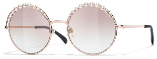 CHANEL 粉色女士圆形太阳镜 商品图0